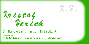 kristof herich business card